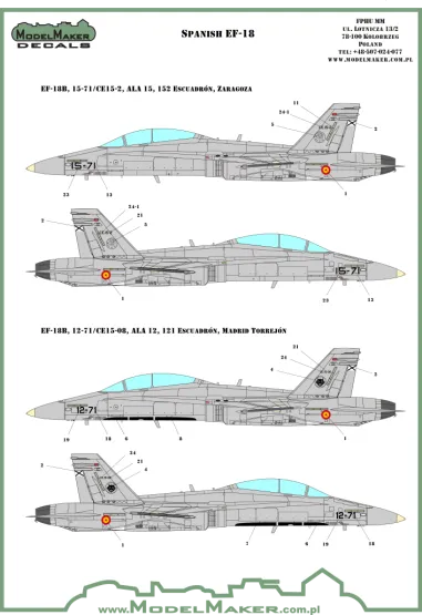 F/A-18 (EF-18) - Standard Spain Markings 1:48