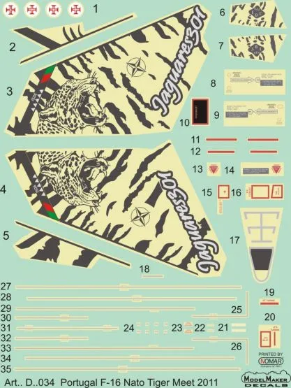 F-16AM Portuguese Jaguares - Tiger Meet 2011 1:48
