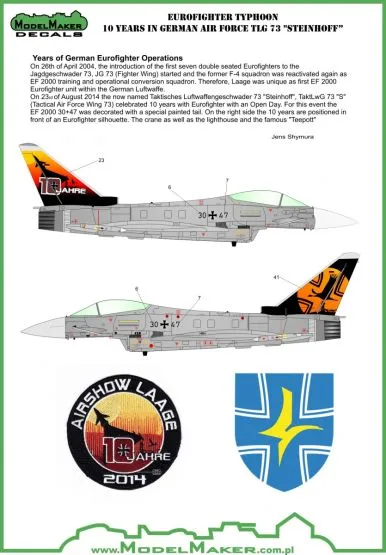 Eurofighter - 10 Years in German Air Force TLG73 1:48