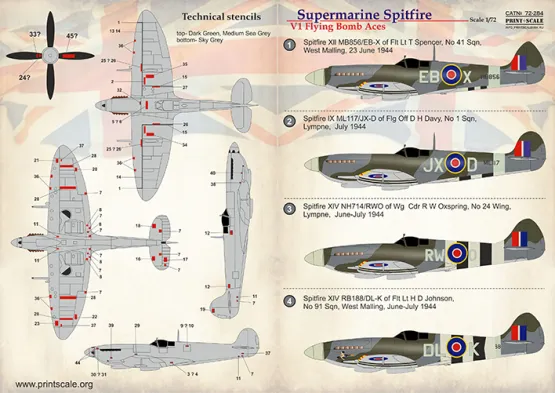 Supermarine Spitfire V1 Flying Bomb Aces 1:72
