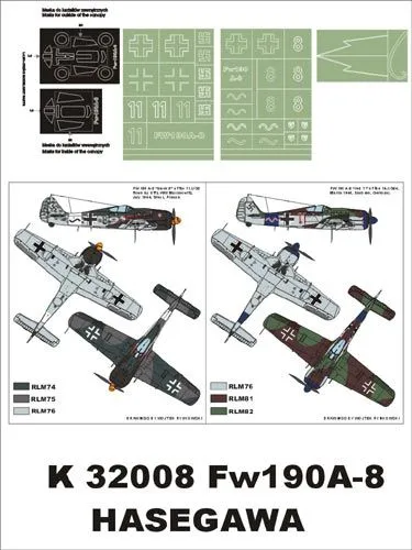 Fw 190A-8 super mask for Hasegawa Part.2 1:32