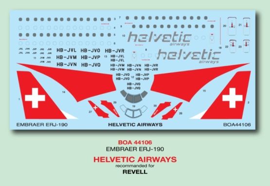 Embraer EMB-190 - Helvetic Arwasy 1:144