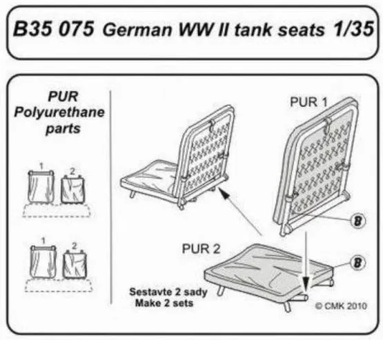 German tank seats WW II 1:35