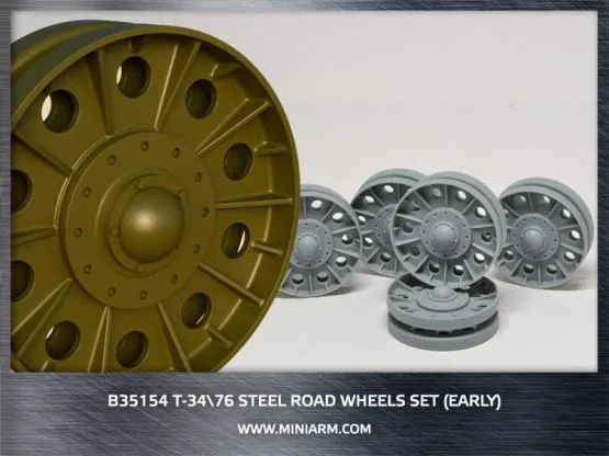 T-34/76 Steel road wheels set (early version) 1:35 T-34/76 Steel road wheels set (early version) 1:35