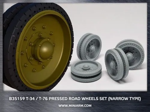 T-34/76 Pressed road wheels set (narrow type) 1:35
