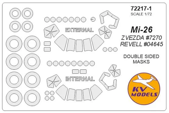 Mil Mi-26 mask (DOUBLE sided) for Zvezda/ Revell 1:72