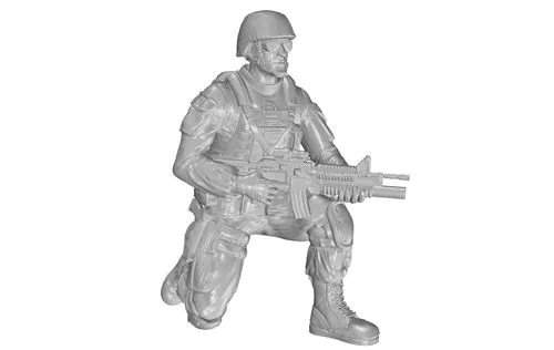 US Army Infantry Squad 2nd Division (on right knee) 1:48