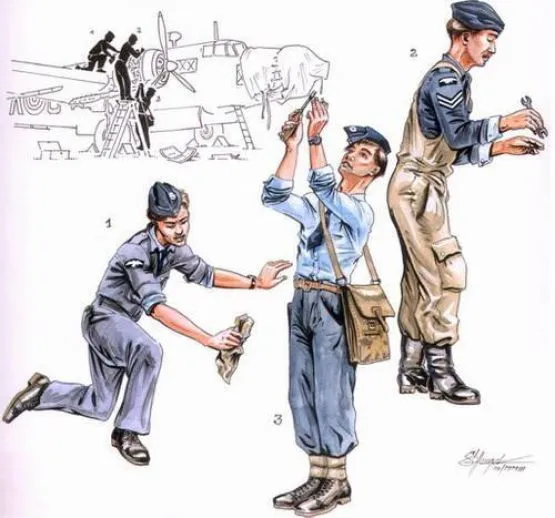 RAF mechanics for Wellington 1:72