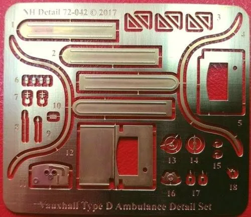 Vauxhall Type D Ambulance Detail Set for Roden 1:72