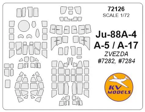 Ju 88A-4/5/17 mask for Zvezda 1:72