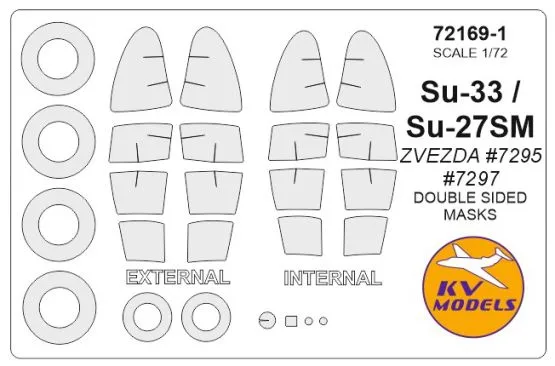 Su-27SM mask (double sided) for Zvezda 1:72