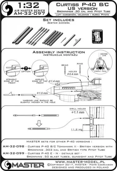 P-40 B/C - US version - details set 1:32