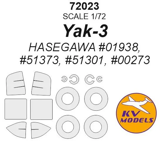 Yak-3 mask for Hasegawa 1:72
