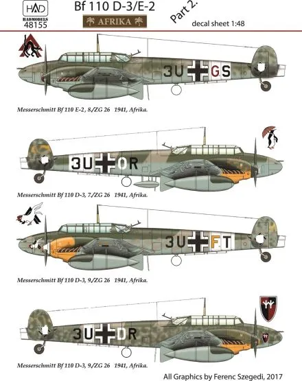Bf 110D-3/E-2 Afrika Part.2 1:48