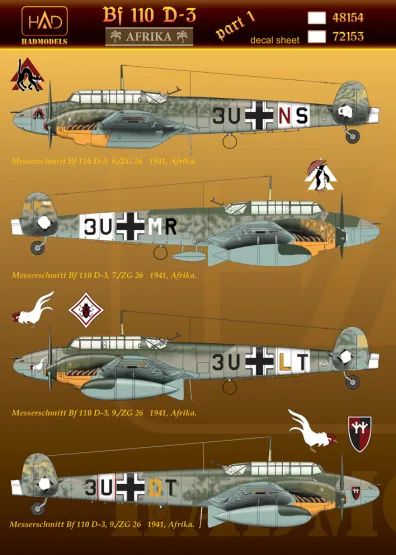 Bf 110D-3 Afrika Part.1 1:48