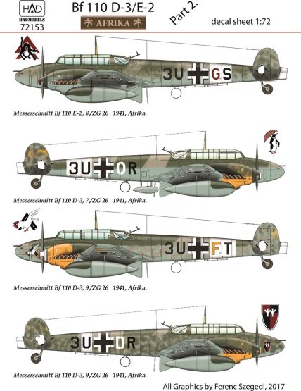 Bf 110D-3/E-2 Afrika part.2 1:72