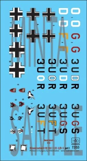 Bf 110D-3/E-2 Afrika part.2 1:72