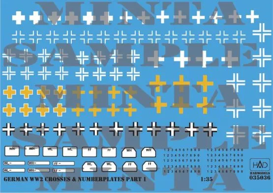 German WWII. Crosses and numberplates part.1 1:35