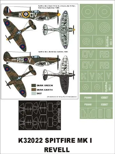 Spitfire Mak.I super mask for Revell/ Hasegawa 1:32