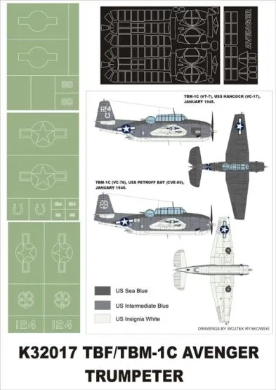 TBF/ TBM-1C Avenger super Mask for Trumpeter 1:32