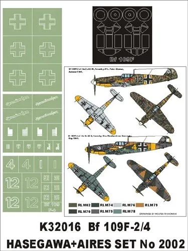 Bf 109F-2/4 super mask for Hasegawa 1:32