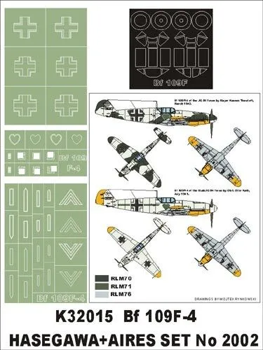 Bf 109F-4 super mask for Hasegawa 1:32