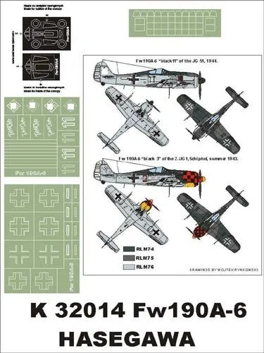 Fw 190A-6 super mask for Hasegawa 1:32