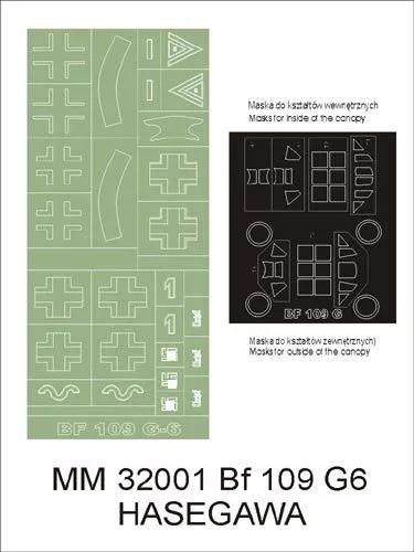 Bf 109G-6 maxi mask for Hasegawa 1:32