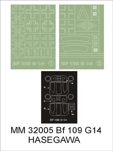 Bf 109G-14 maxi mask for Hasegawa 1:32