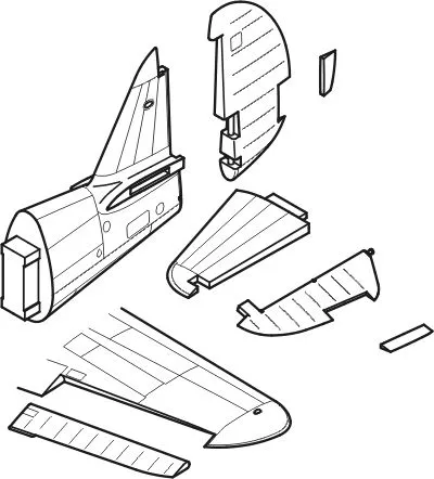 P-40E Control Surfaces for Hasegawa 1:48 P-40E Control Surfaces for Hasegawa 1:48