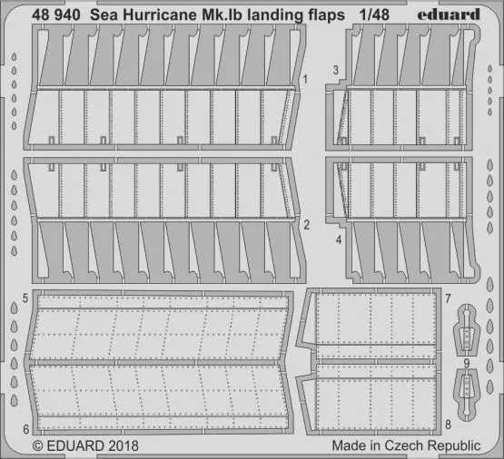 Sea Hurricane Mk. Ib landing flaps für Airfix 1:48