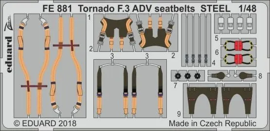 Tornado F.3 ADV seatbelts STEEL 1:48