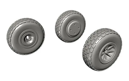 P-40 Wheels - Block Tread 1:72