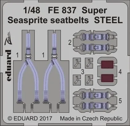 Super Seasprite seatbelts STEEL 1:48
