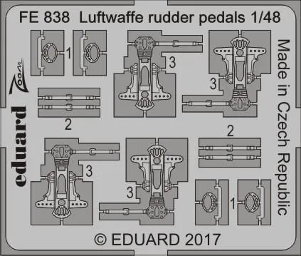 Luftwaffe rudder pedals 1:48