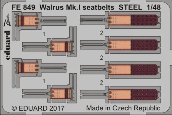 Walrus Mk. I seatbelts STEEL 1:48