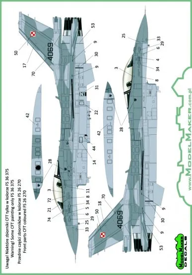 F-16C/D Polish Stencils 1:48