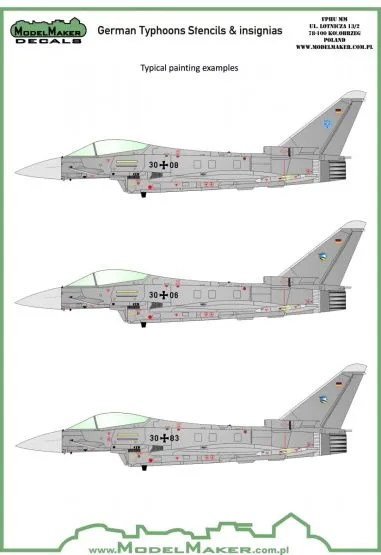 Eurofighter Typhoon German Stencils & insignias 1:72