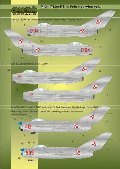 MiG-17/Lim-5/6 in Polish service vol.1 1:72