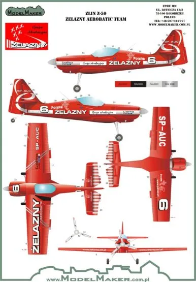 Zlin Z-50 Zelazny Aerobatic Team 1:72