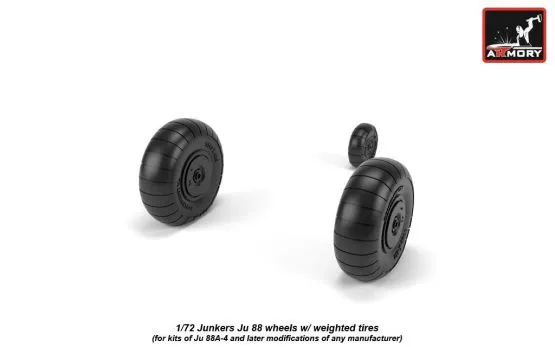 Ju 88 late wheels w/ weighted tires 1:72