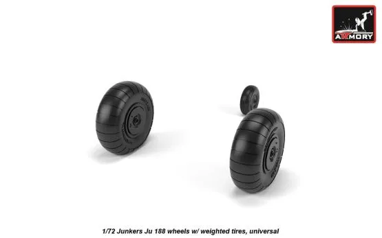 Ju 188 wheels w/ weighted tires 1:72