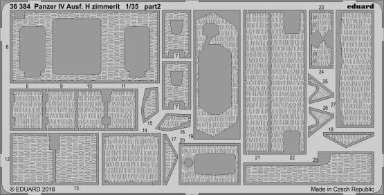 Panzer IV Ausf.H zimmerit for Academy 1:35