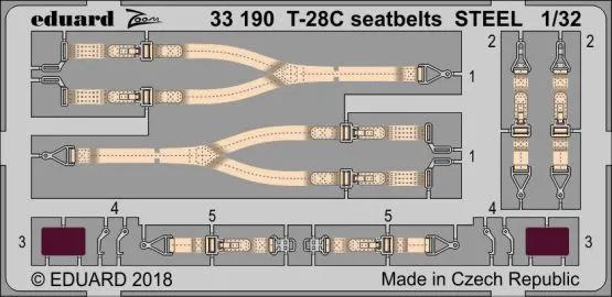 T-28C seatbelts STEEL 1:32