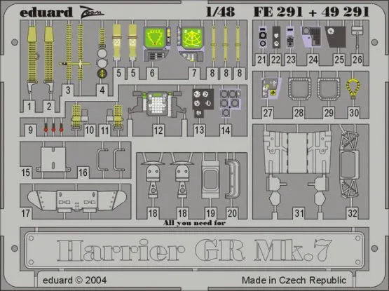 Harrier Gr Mk.7 P.E. set for Hasegawa - Zoom 1:48