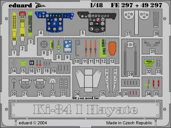 Ki-84 I Hayate P.E. for Hasegawa - Zoom 1:48