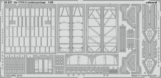He 111H-3 undercarriage for ICM 1:48