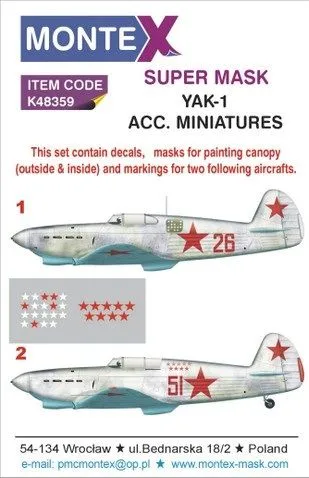 Yak-1 super Mask für ACC. M. Set.3 1:48
