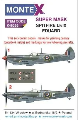Spitfire LF.IX super mask for Eduard 1:48