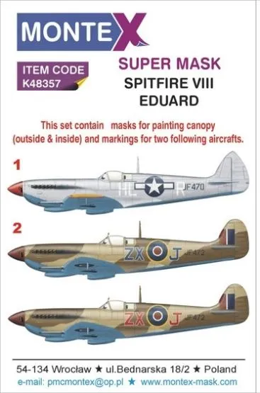 Spitfire Mk.VIII super mask for Eduard 1:48